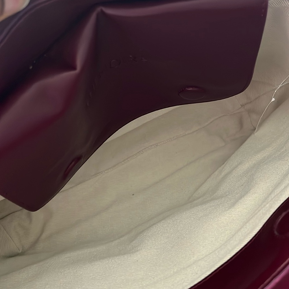 Themoirè Kore Burgundy Vegan Nappa Quilted Tote with Pouch & Dust Bag - Picture 8 of 15